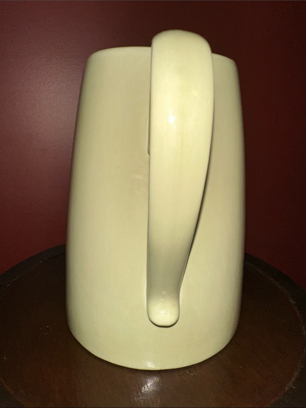Sage Green Ceramic Pitcher - Simple Elegant Handle - Picture 2 of 5